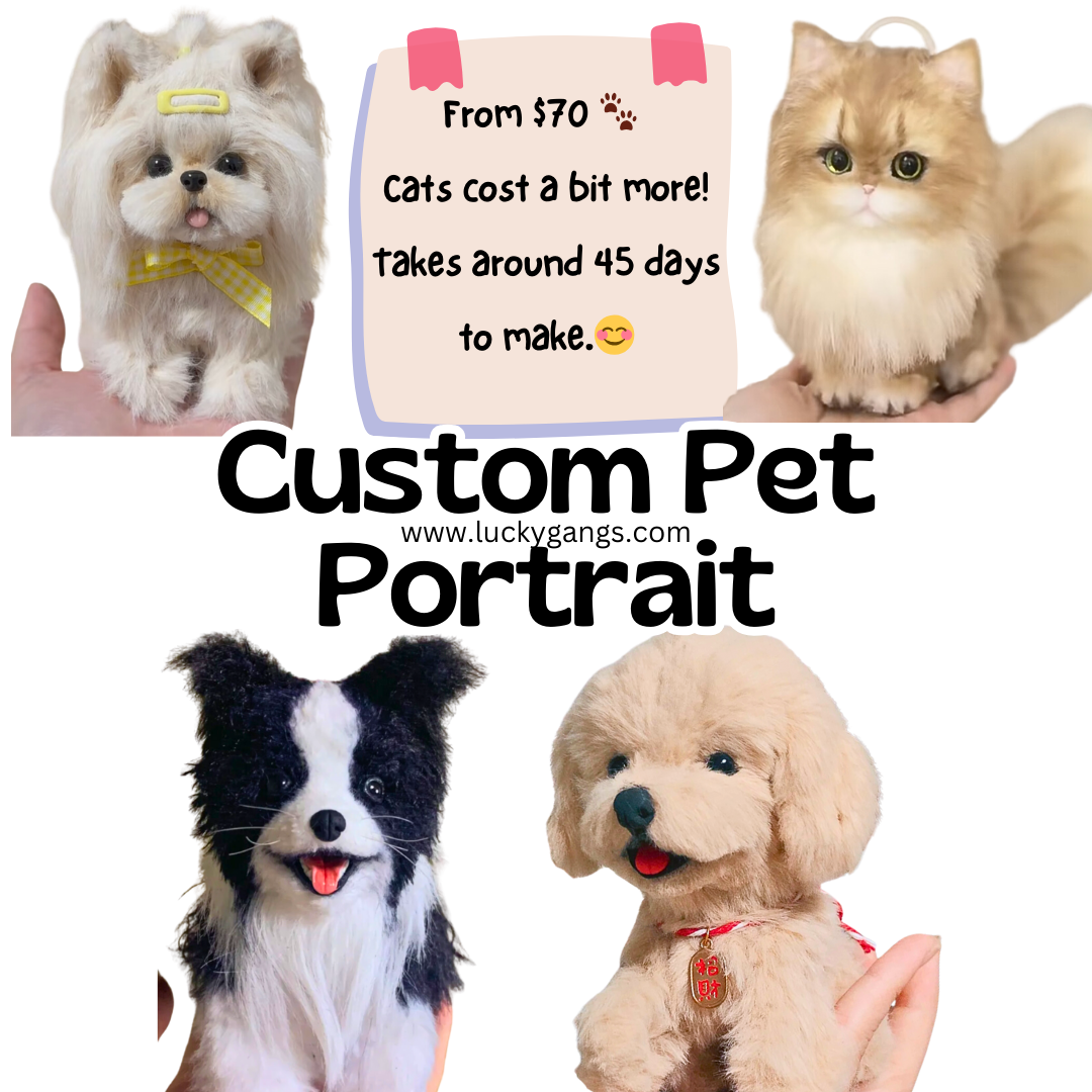 Custom Pet Portraits & Mini Figures - Deposit for Personalized Orders, 20% Down Payment for Unique Creations