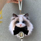 Custom made needle wool felt pet pendant keychain gift