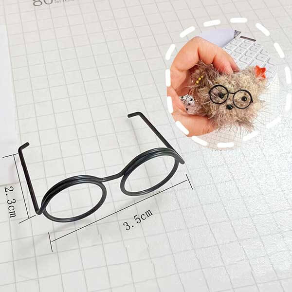 Doll Accessories-- Mini Black Frame Glasses