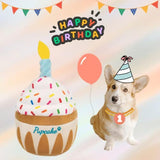Pet Birthday Gift Paper Cup Cake Plush Toy