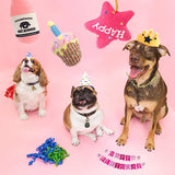Pet birthday party gifts Champagne cake plush toys