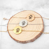Paw print picture custom pet dog bracelet jewelry