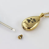 Pet customization necklace openable teardrop ash hair memorial gift